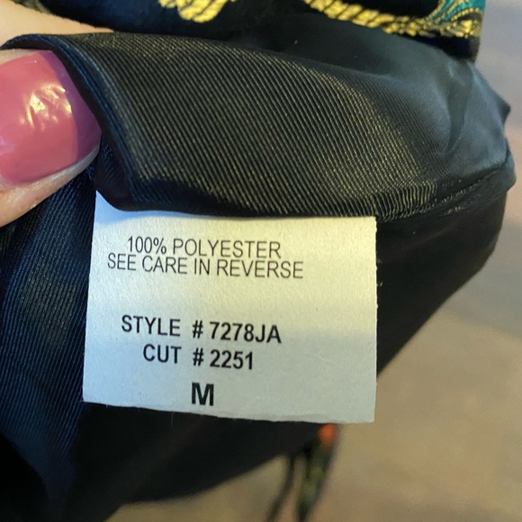 Mesmerize Embroidered/Painted Asian Silky Blazer Jacket - Picture 5 of 7